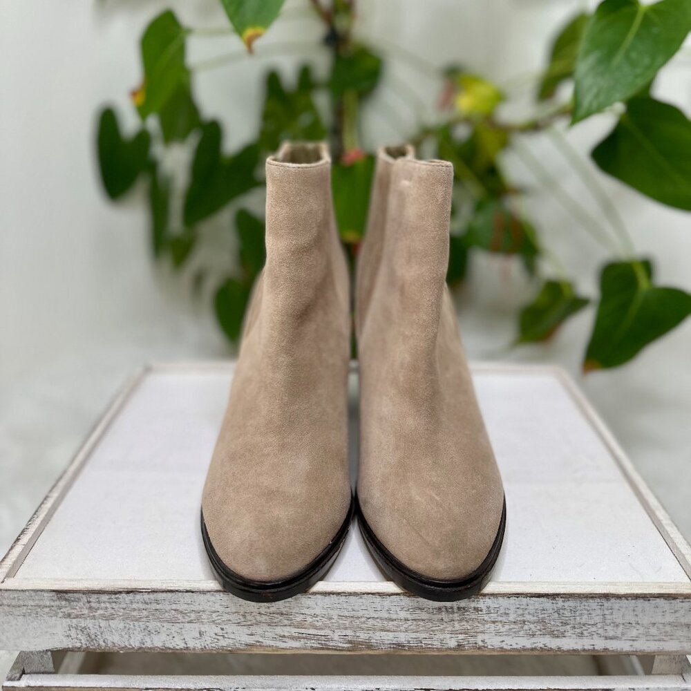 Joie Women’s Suede Ankle Booties – Neutral Taupe